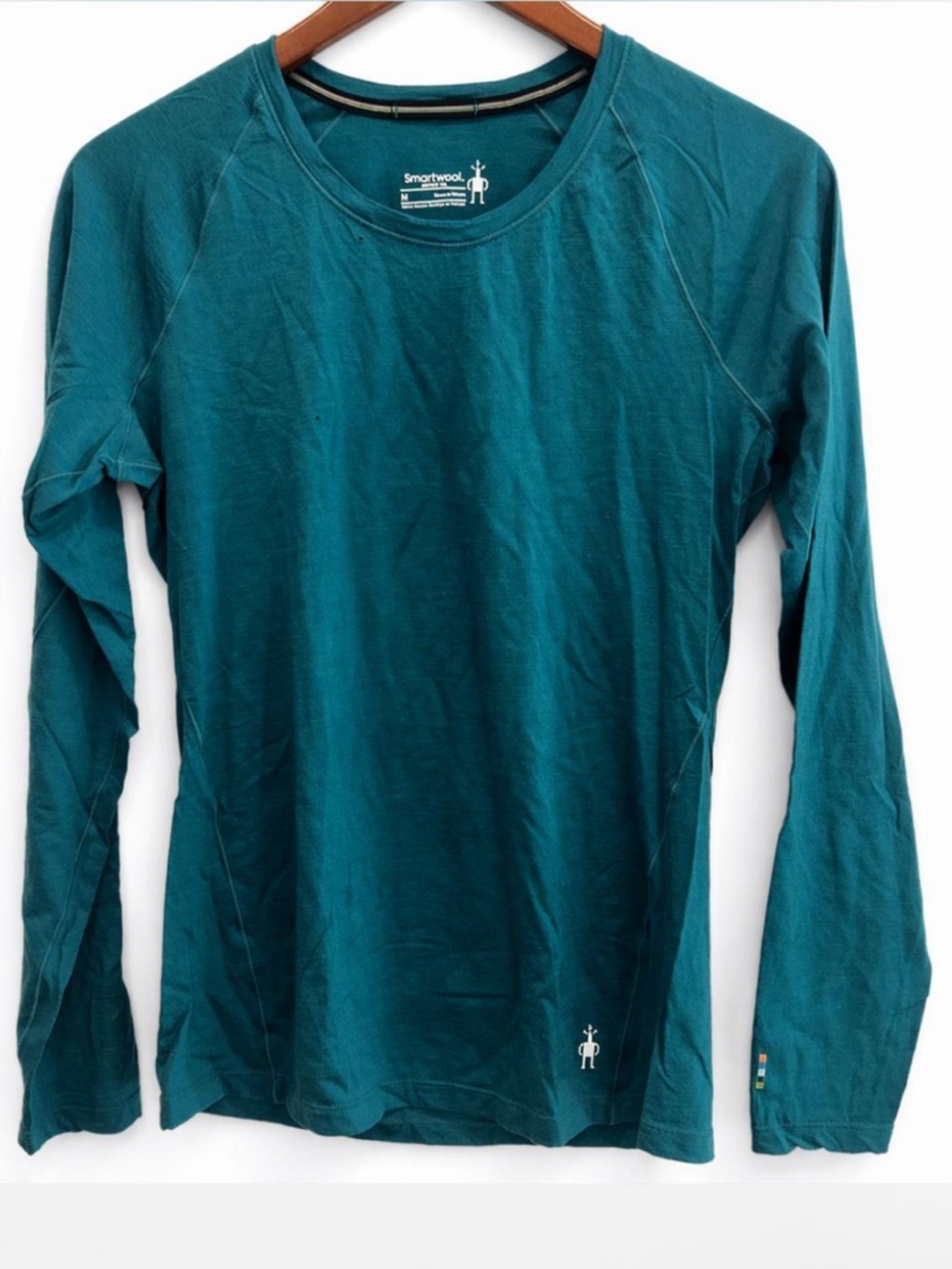 Smartwool Womens Medium Merino 150 Long Sleeve Base Layer Top Teal